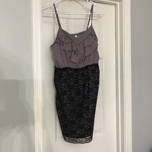 Purple and lace dress